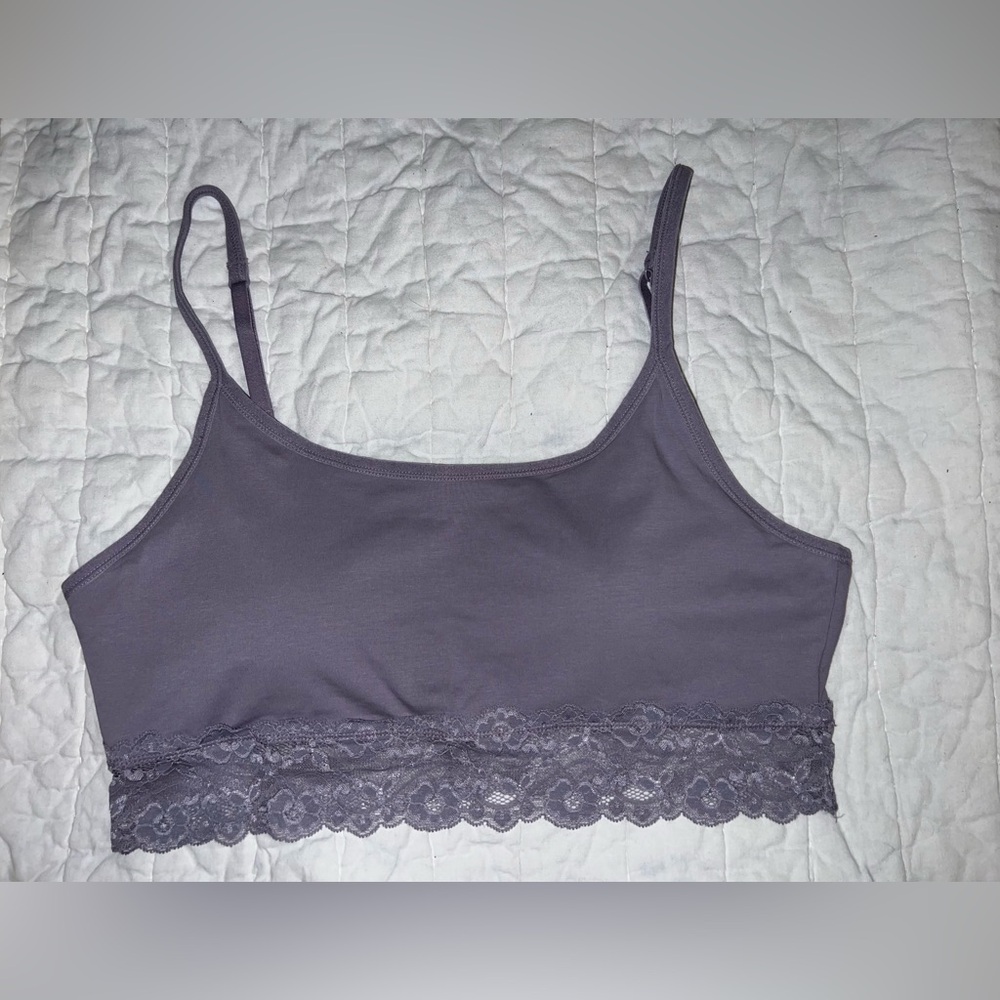 Pact Purple Lace Trim Bralette